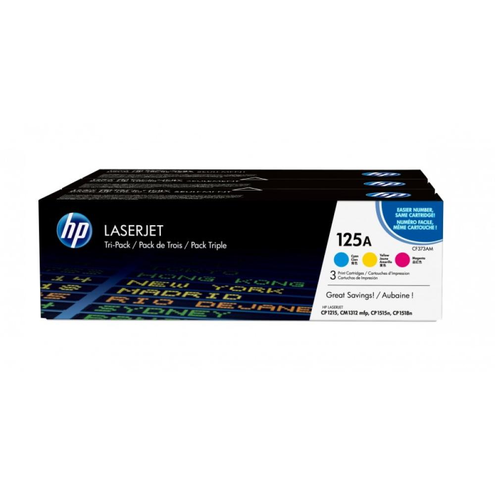HP - Pack de ahorro de 3 cartuchos de tóner original LaserJet 125A cian/magenta/amarillo