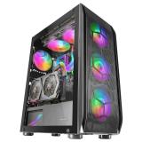 Mars Gaming - MC-KX, Torre Gaming Premium E-ATX, Sistema CPU Freezer, 5 Ventiladores ARGB Ultra-silenciosos, Controladora - MCKX