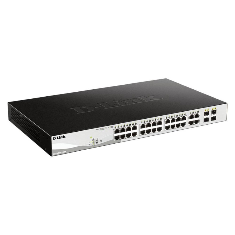 D-Link - DGS-1210-28P switch Gestionado L2 Gigabit Ethernet (10/100/1000) Energía sobre Ethernet (PoE) 1U Negro