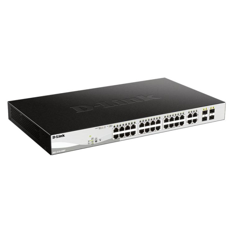 D-Link - DGS-1210-28P switch Gestionado L2 Gigabit Ethernet (10/100/1000) Energía sobre Ethernet (PoE) 1U Negro