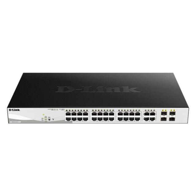 D-Link - DGS-1210-28P switch Gestionado L2 Gigabit Ethernet (10/100/1000) Energía sobre Ethernet (PoE) 1U Negro