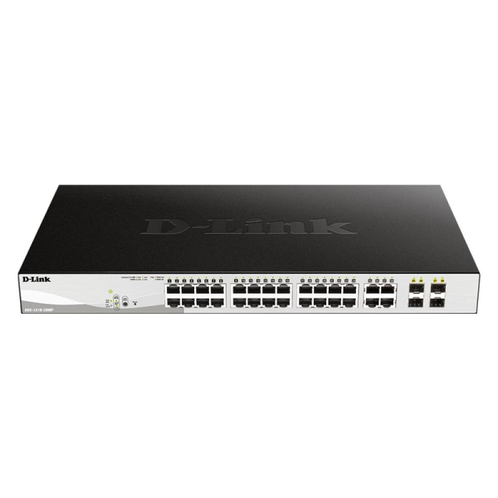 D-Link - DGS-1210-28P switch Gestionado L2 Gigabit Ethernet (10/100/1000) Energía sobre Ethernet (PoE) 1U Negro