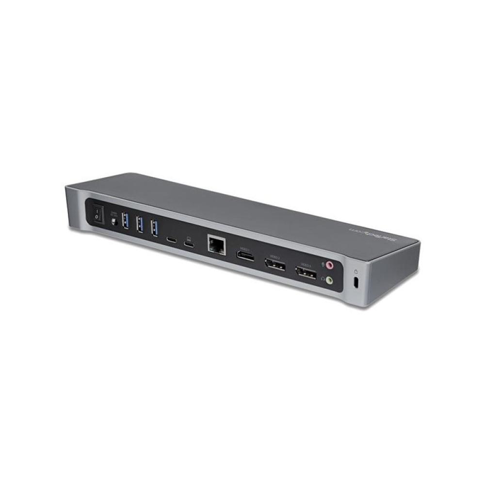 StarTech.com - Dock USB-C para 3 Monitores 4K - Hub Ladrón de 5 Puertos USB 3.2 5Gbps - HDMI y DisplayPort - Mac y Windows - Doc