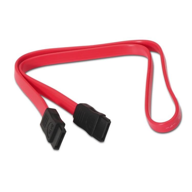 AISENS - A130-0153 cable de SATA 0,5 m SATA 7-pin Negro, Rojo