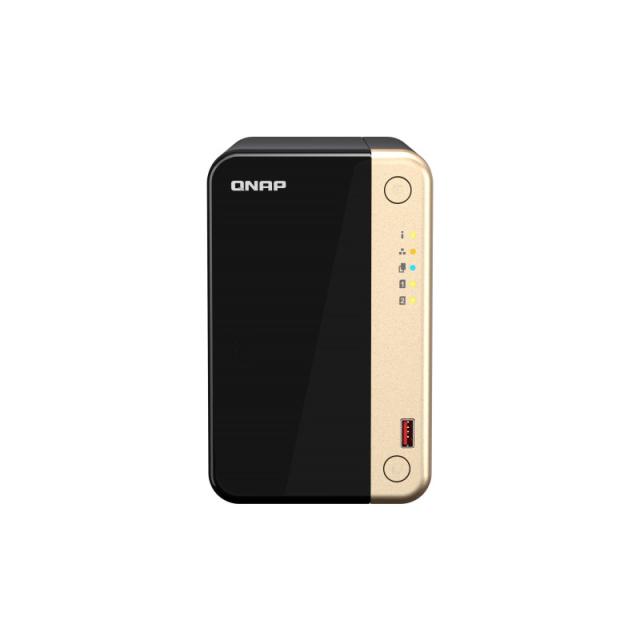 QNAP - TS-264 NAS Torre Intel® Celeron® N5095 8 GB 0 TB QNAP QTS Negro, Oro