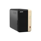 QNAP - TS-264 NAS Torre Intel® Celeron® N5095 8 GB 0 TB QNAP QTS Negro, Oro