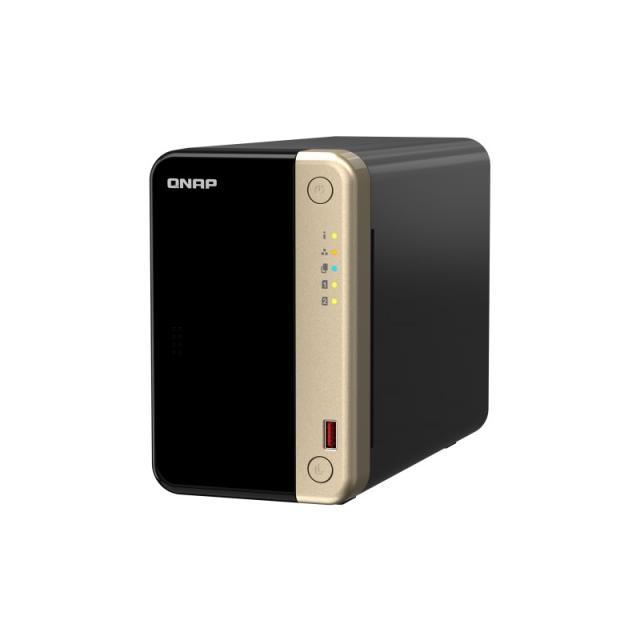 QNAP - TS-264 NAS Torre Intel® Celeron® N5095 8 GB 0 TB QNAP QTS Negro, Oro