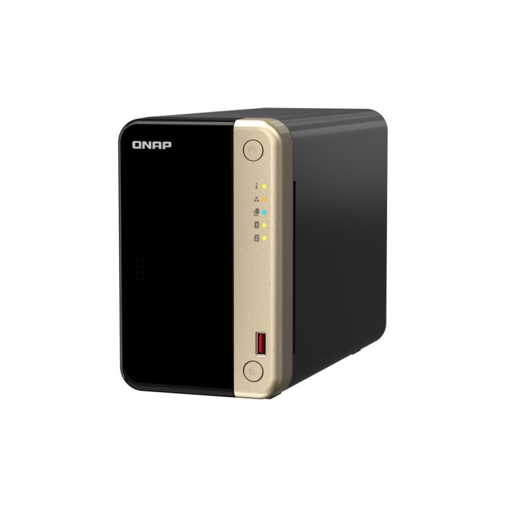 QNAP - TS-264 NAS Torre Intel® Celeron® N5095 8 GB 0 TB QNAP QTS Negro, Oro