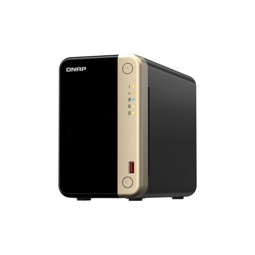 QNAP - TS-264 NAS Torre Intel® Celeron® N5095 8 GB 0 TB QNAP QTS Negro, Oro
