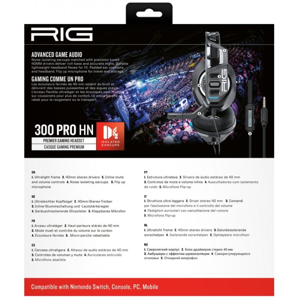 NACON - RIG 300 PRO HN Auriculares Alámbrico Diadema Juego Negro