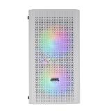 Mars Gaming - MC300W Blanco, Caja PC Micro ATX, Cristal Templado, Frontal MESH, 3xVentilador FRGB