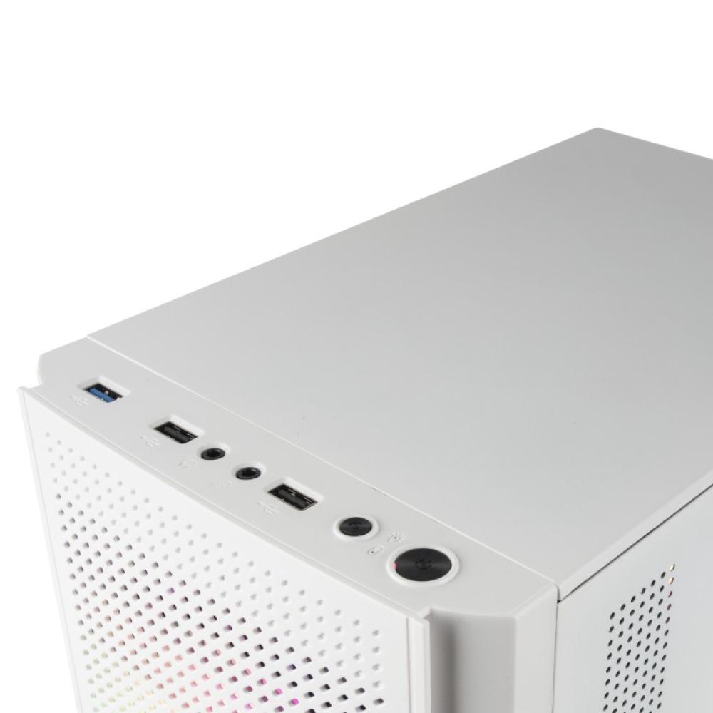 Mars Gaming - MC300W Blanco, Caja PC Micro ATX, Cristal Templado, Frontal MESH, 3xVentilador FRGB