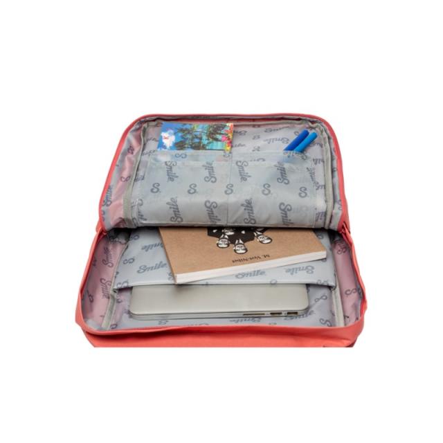 Smile - Mochila para Portátil hasta 16 pulgadas Penny con salida para auriculares color Coral