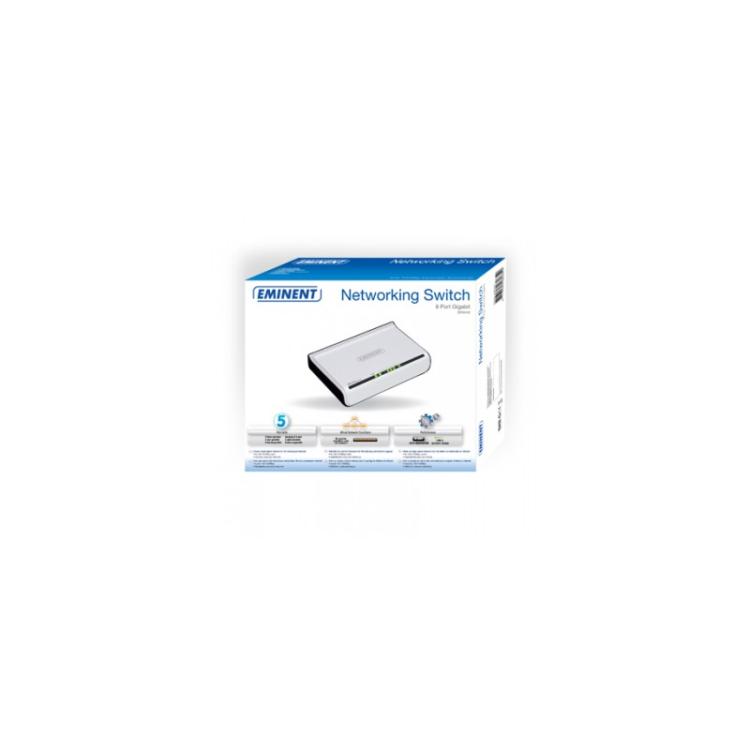 Eminent - EM4442 switch Gigabit Ethernet (10/100/1000) Negro