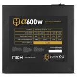 NOX - Hummer Alpha unidad de fuente de alimentación 600 W 24-pin ATX ATX Negro