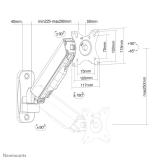 Neomounts - WL70-440BL11 Soporte de pared para monitor/TV 17-32" - resorte de gas - movimiento completo