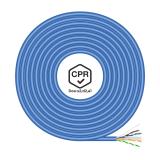 AISENS - Cable de Red RJ45 LSZH CPR Dca CAT.6 UTP AWG24, Azul, 100 m