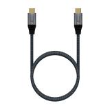 AISENS - USB 3.2 Gen2x2 Aluminum Cable 20Gbps 8K@30Hz 5A 100W E-Mark, Type USB-C/M-USB-C/M, Grey, 1.5 m