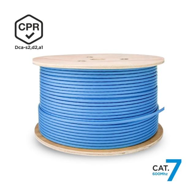 AISENS - Cable de Red RJ45 LSZH CPR Dca CAT.7 600 MHZ S/FTP AWG23, Azul, 305 m
