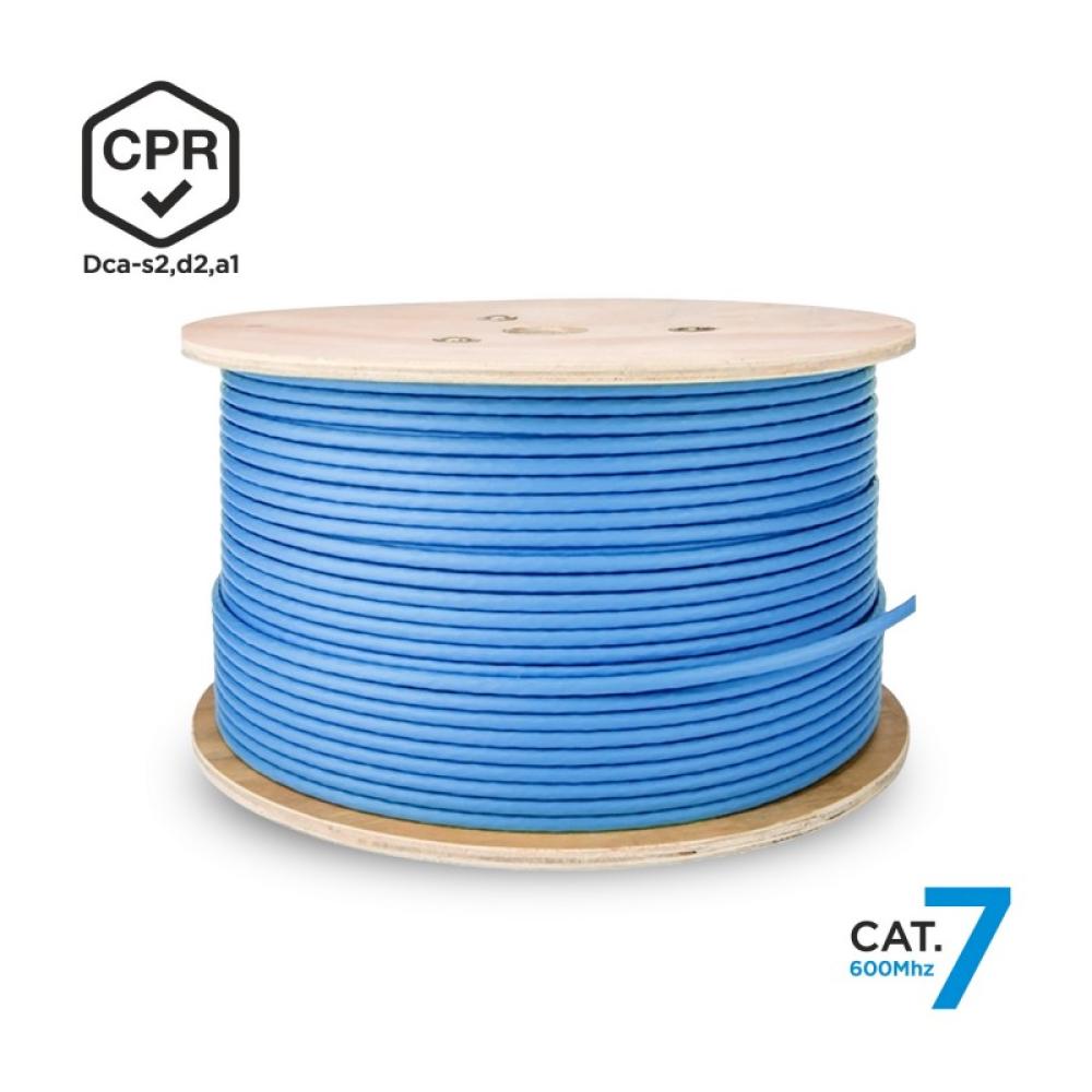 AISENS - Cable de Red RJ45 LSZH CPR Dca CAT.7 600 MHZ S/FTP AWG23, Azul, 305 m