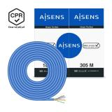 AISENS - Cable de Red RJ45 LSZH CPR Dca CAT.6 UTP AWG24, Azul, 305 m