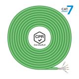 AISENS - Cable de Red RJ45 LSZH CPR Cca CAT.7 600 MHZ S/FTP AWG23, Verde, 305 m