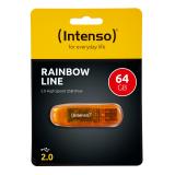 Intenso - Rainbow Line unidad flash USB 64 GB USB tipo A 2.0 Naranja