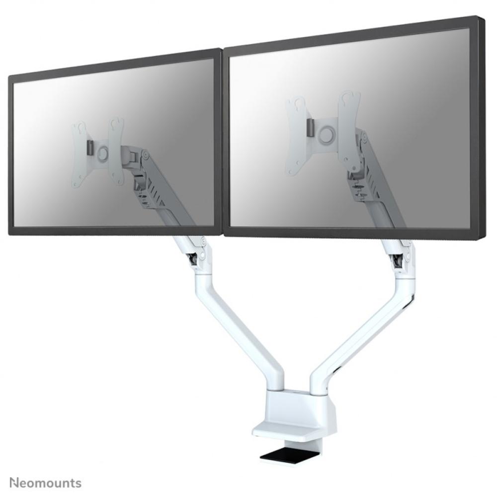 Neomounts - FPMA-D750DWHITE2 Brazo de monitor 10-32" - resorte de gas - Topfix - Tope-a-180°