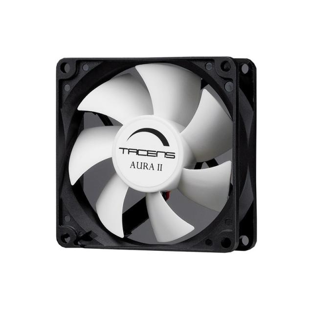 Tacens - 3AURAII8, Ventilador Ordenador 8 cm, Ultrasilencioso, Antipolvo, Negro