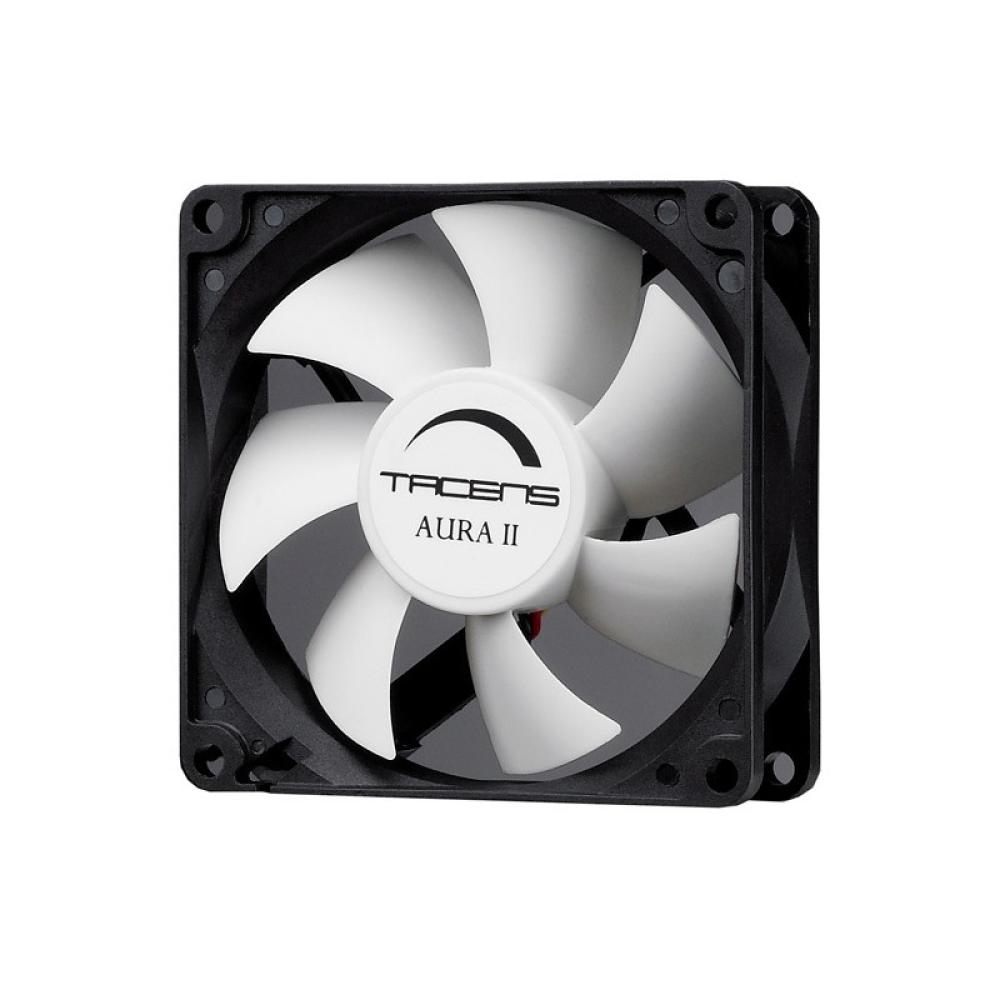 Tacens - 3AURAII8, Ventilador Ordenador 8 cm, Ultrasilencioso, Antipolvo, Negro