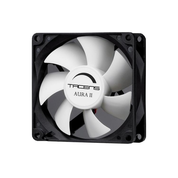 Tacens - 3AURAII8, Ventilador Ordenador 8 cm, Ultrasilencioso, Antipolvo, Negro