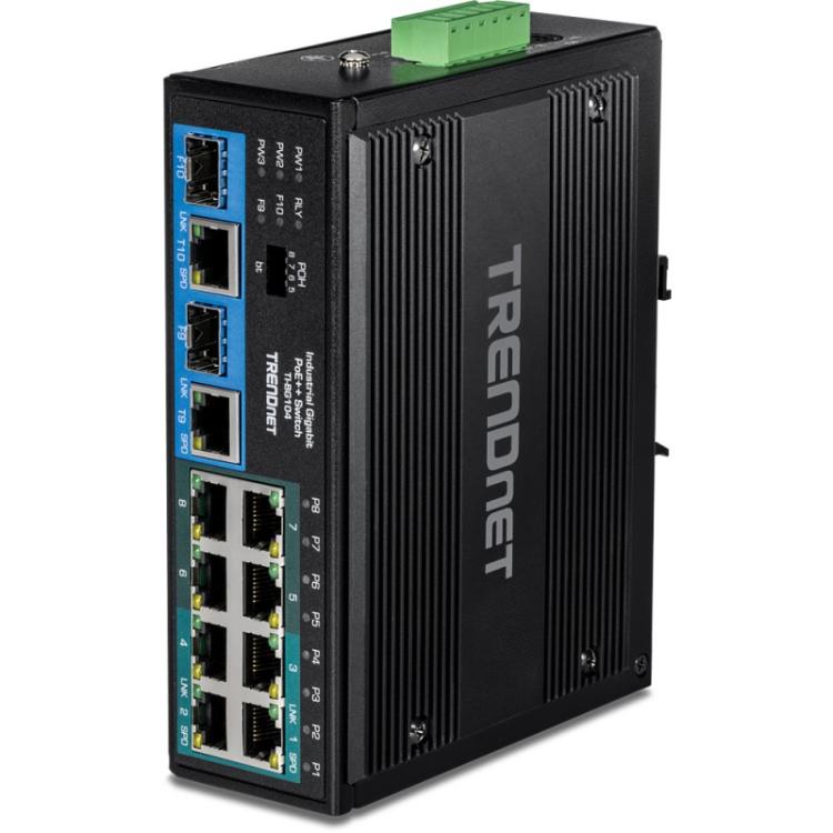 Trendnet - TI-BG104 switch No administrado Gigabit Ethernet (10/100/1000) Energía sobre Ethernet (PoE) Negro