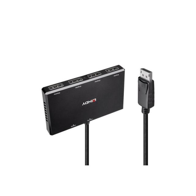 Lindy - 38431 hub de interfaz DisplayPort Negro