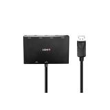 Lindy - 38431 hub de interfaz DisplayPort Negro