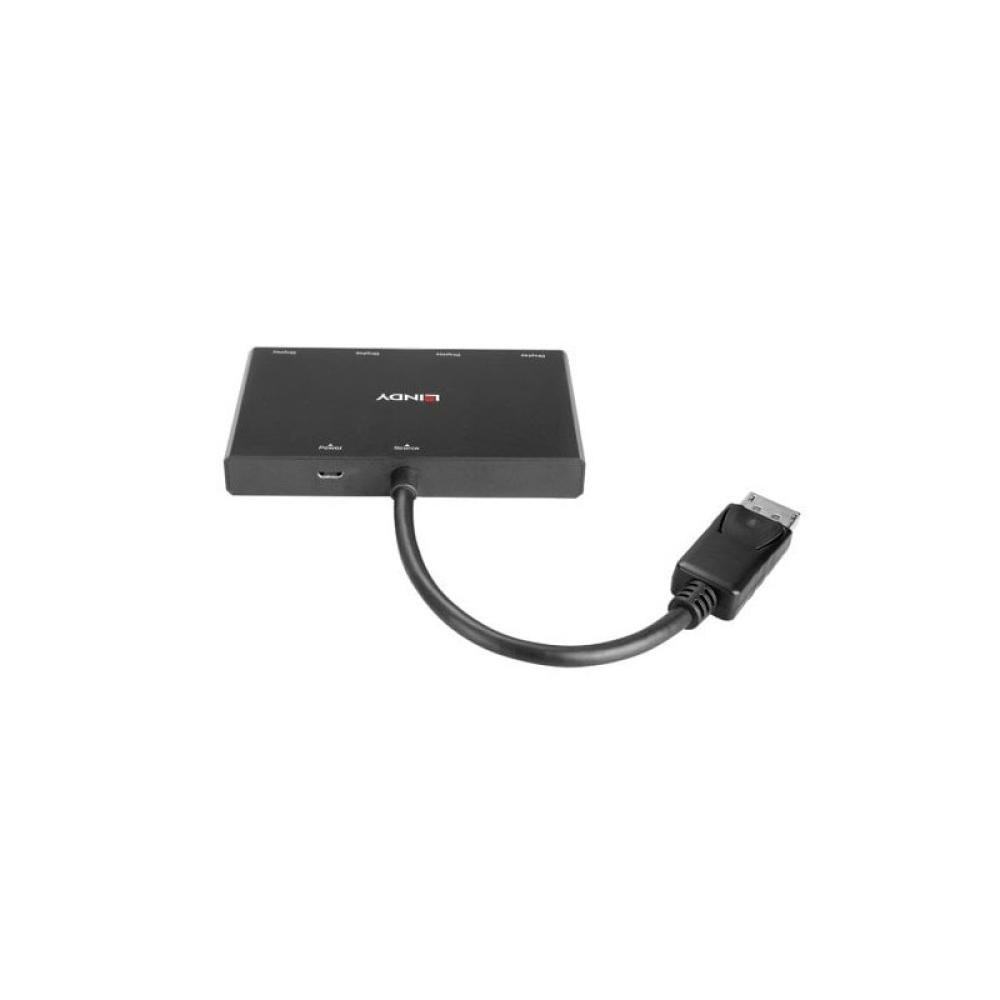 Lindy - 38431 hub de interfaz DisplayPort Negro