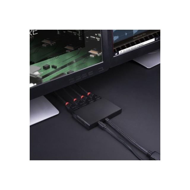 Lindy - 38431 hub de interfaz DisplayPort Negro