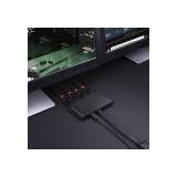 Lindy - 38431 hub de interfaz DisplayPort Negro