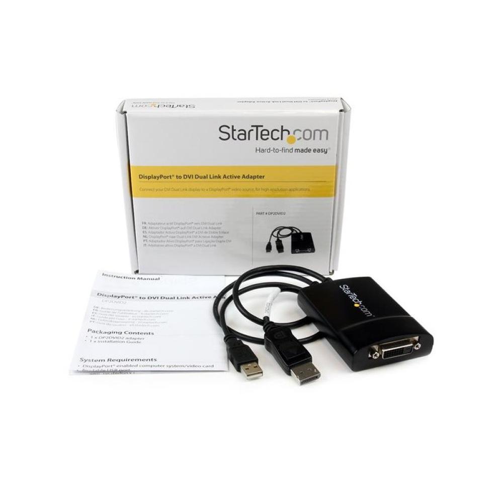 StarTech.com - Adaptador de Vídeo DisplayPort a DVI - Conversor DP++ - Doble Enlace - Activo