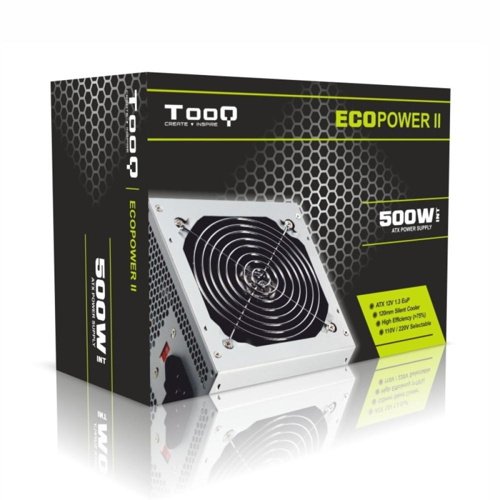 TooQ - TQEP-500S-INT unidad de fuente de alimentación 500 W 24-pin ATX ATX Plata