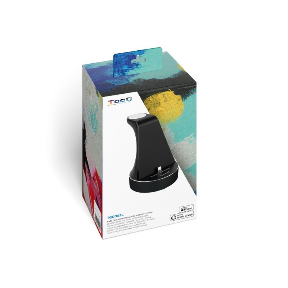 TooQ - Base de Carga para Apple Watch y iPhone, Negro