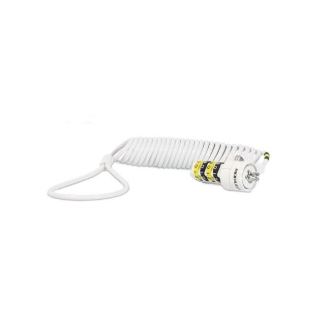Mobilis - 001234 cable antirrobo Blanco 1,8 m