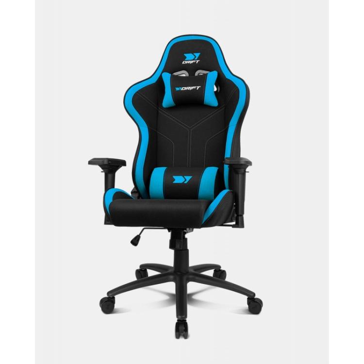 DRIFT - DR110BL silla para videojuegos Butaca para jugar Asiento acolchado Negro, Azul