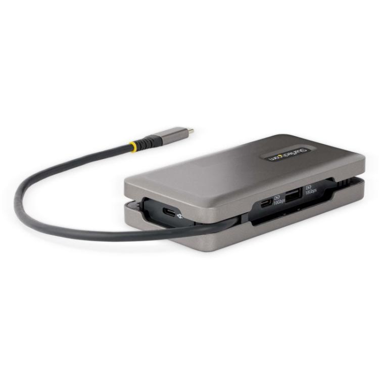 StarTech.com - Adaptador Multipuertos USB-C - HDMI 4K a 60Hz VGA - Hub Ladrón USB de 3 Puertos - Power Delivery de Paso de 100W