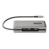 StarTech.com - Adaptador Multipuertos USB-C - HDMI 4K a 60Hz VGA - Hub Ladrón USB de 3 Puertos - Power Delivery de Paso de 100W