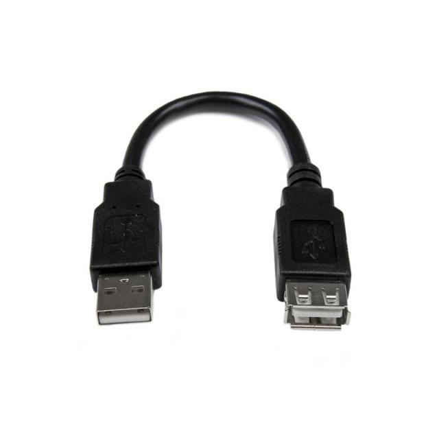 StarTech.com - Cable de 0,15m de Extensión Alargador USB 2.0 - Macho a Hembra USB A - Extensor