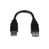 StarTech.com - Cable de 0,15m de Extensión Alargador USB 2.0 - Macho a Hembra USB A - Extensor