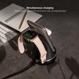 TooQ - Base de Carga Inalámbrica para Apple Watch y iPhone/Smartphone, Negro