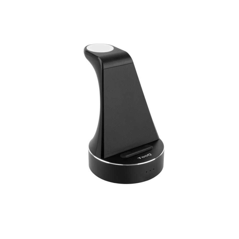 TooQ - Base de Carga Inalámbrica para Apple Watch y iPhone/Smartphone, Negro