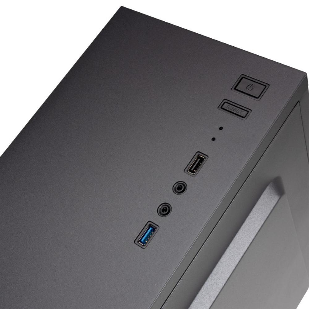 Mars Gaming - MC100 - Caja Gaming ATX, ventilador 90mm FRGB, ventilación convect-cool, color negro