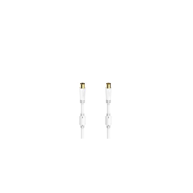 Hama - 00205247 cable coaxial 3 m Blanco
